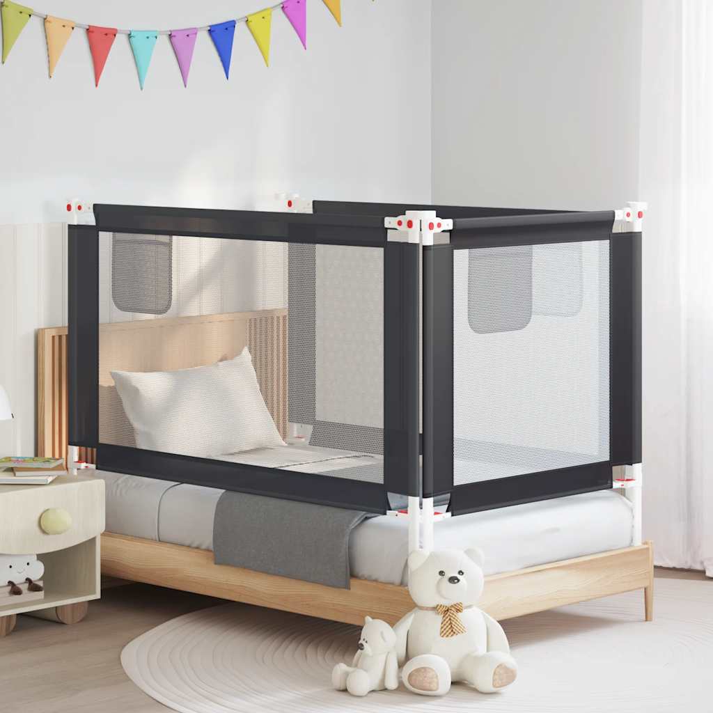 Barandilla de seguridad cama de niño azul tela 100x25 cm