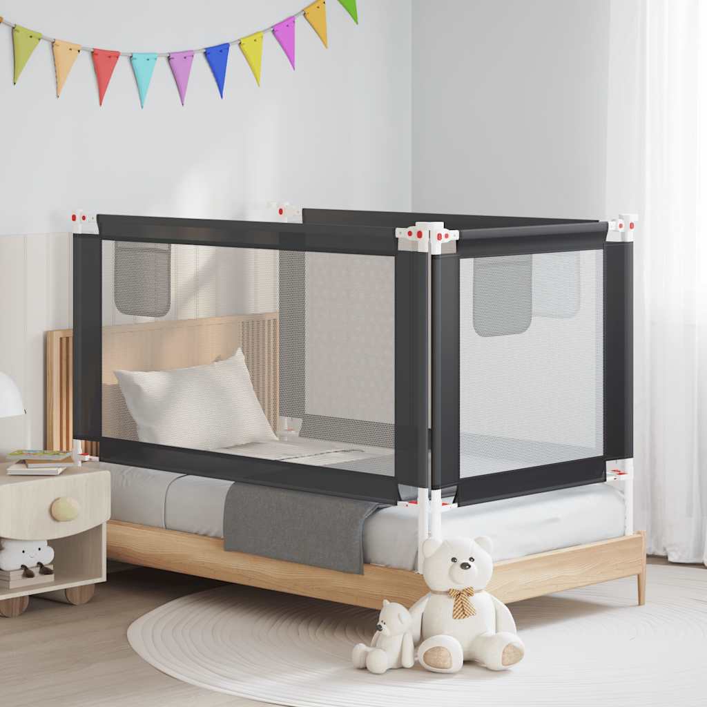 Barandilla de seguridad cama de niño azul tela 100x25 cm