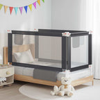 Barandilla de seguridad cama de niño azul tela 100x25 cm