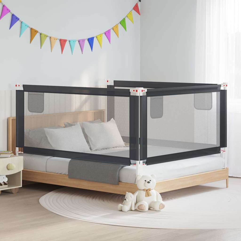 Barandilla de seguridad cama de niño azul tela 100x25 cm