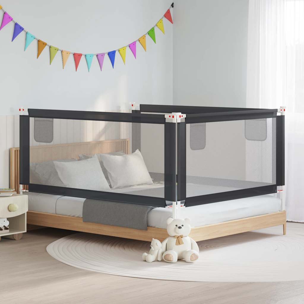 Barandilla de seguridad cama de niño azul tela 100x25 cm