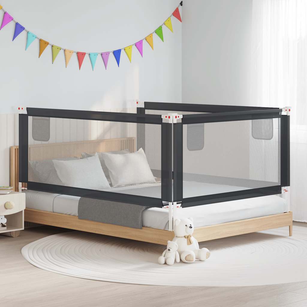 Barandilla de seguridad cama de niño azul tela 100x25 cm