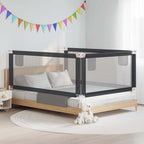 Barandilla de seguridad cama de niño azul tela 100x25 cm