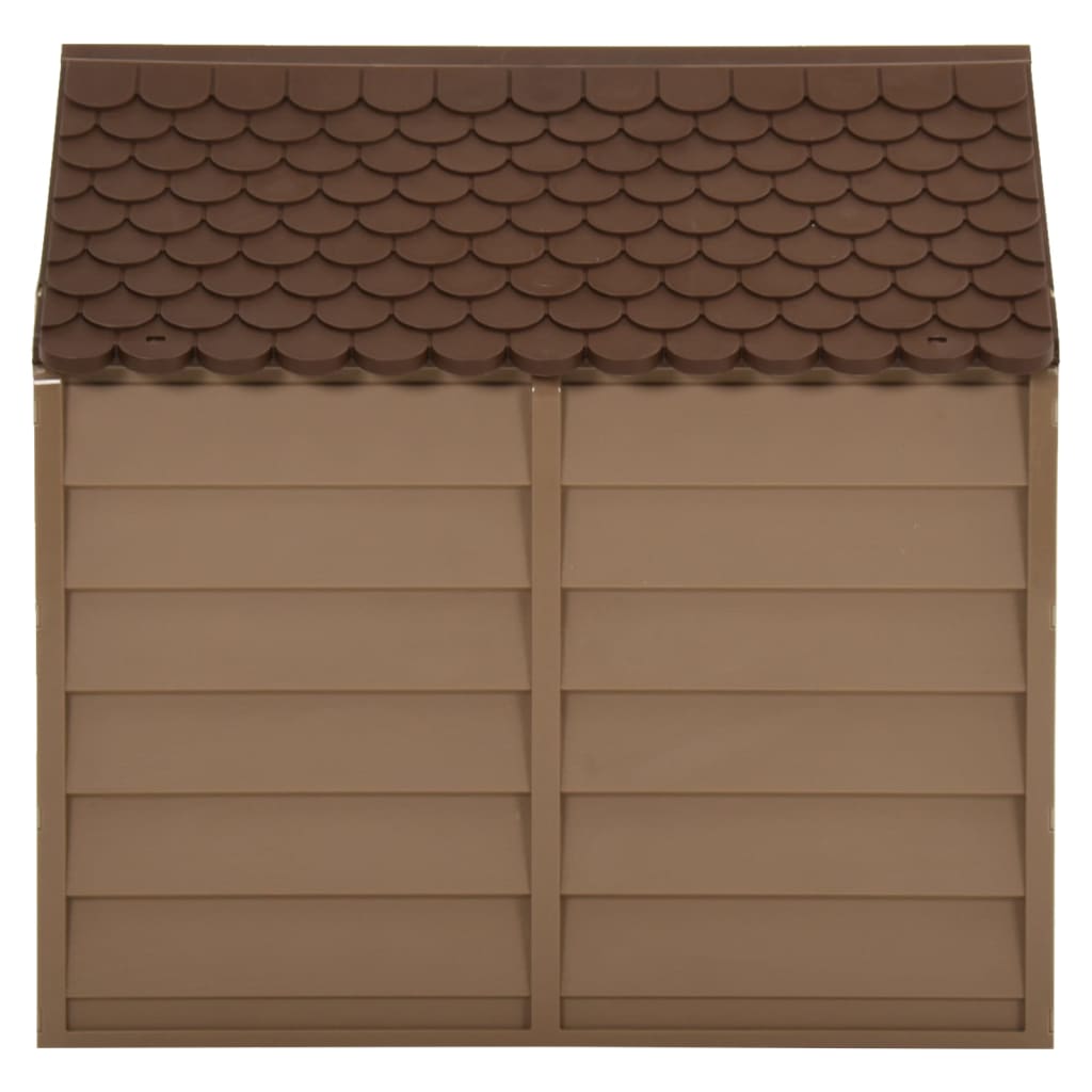 Caseta para perros marrón PP 71x71,5x68 cm