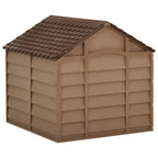 Caseta para perros marrón PP 71x71,5x68 cm