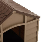 Caseta para perros marrón PP 71x71,5x68 cm