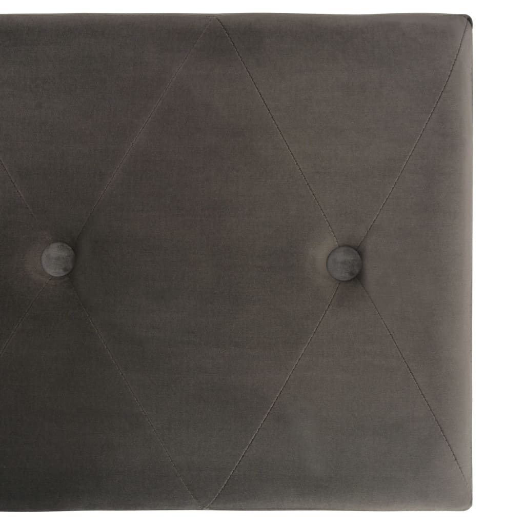 Taburetes de almacenamiento 3 piezas terciopelo gris