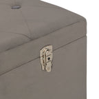 Taburetes de almacenamiento 3 piezas terciopelo gris