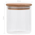 Tarros de almacenaje con tapa de bambú 10 unidades 600 ml
