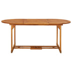 Mesa de comedor jardín 180x90x75 cm madera maciza de acacia