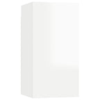 Mueble de TV madera contrachapada blanco brillante 30,5x30x60cm