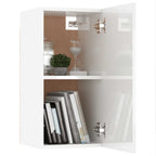 Mueble de TV madera contrachapada blanco brillante 30,5x30x60cm