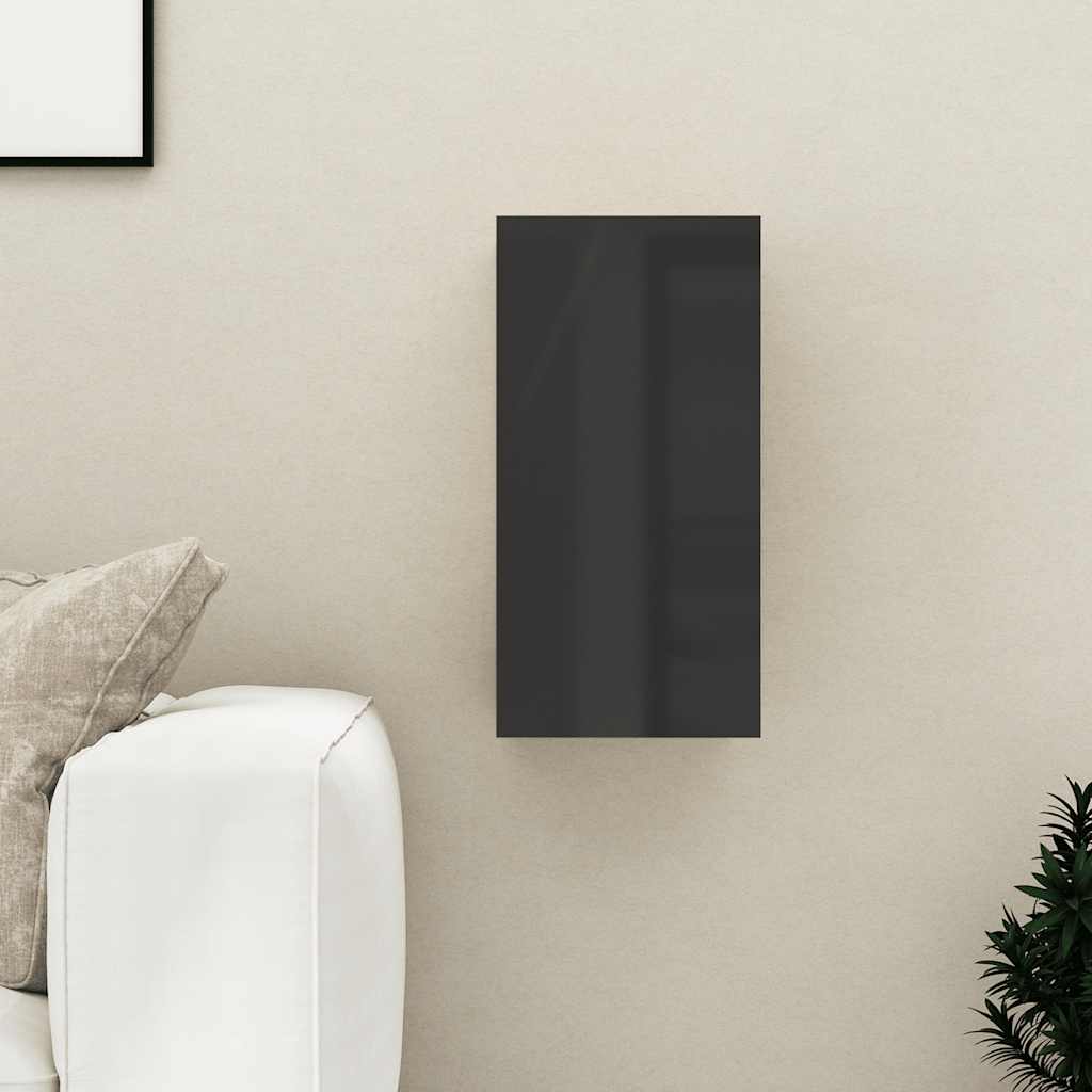 Mueble de TV madera contrachapada blanco brillante 30,5x30x60cm