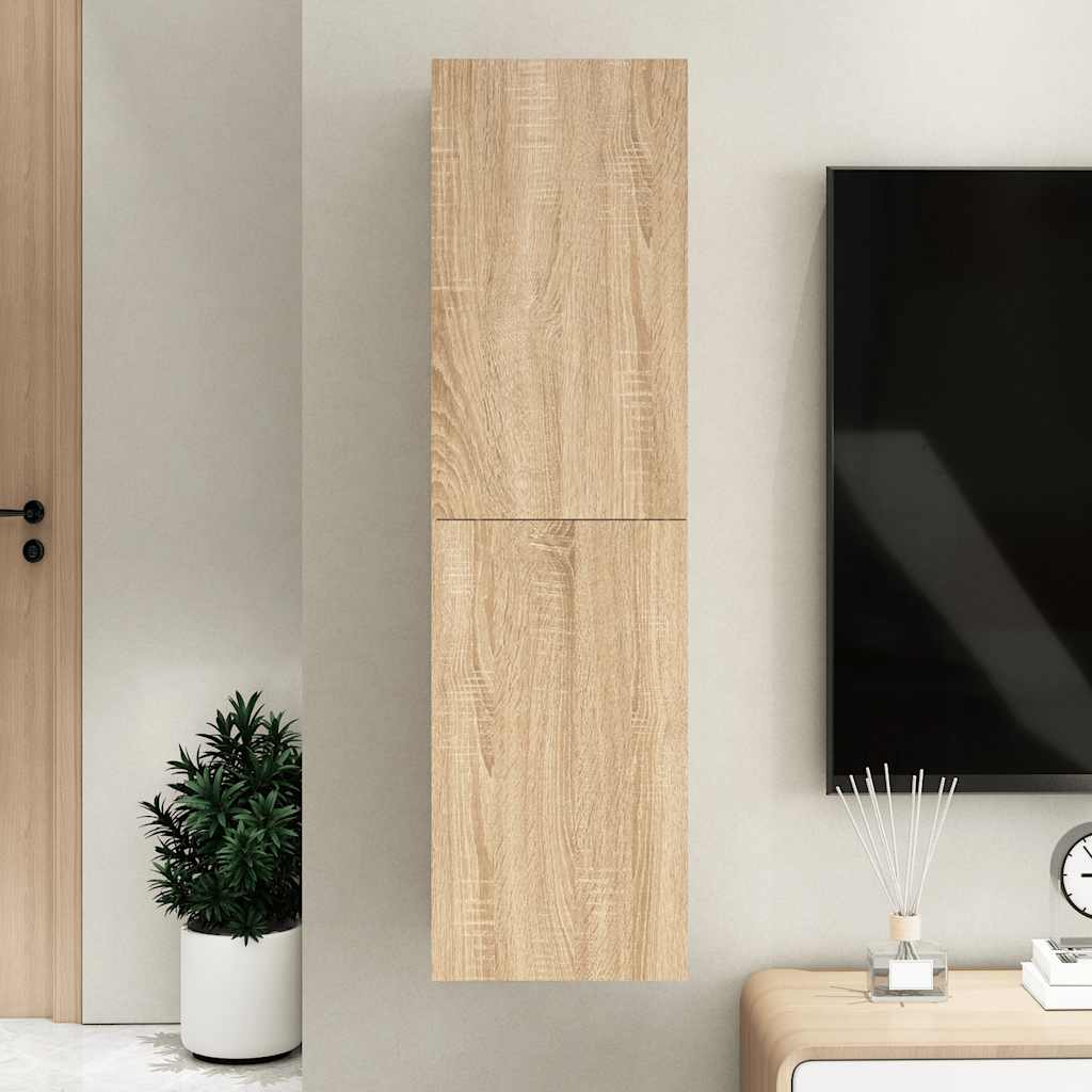 Mueble de TV madera contrachapada blanco brillante 30,5x30x60cm