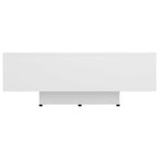 Mesa de centro madera contrachapada blanco 85x55x31 cm