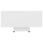 Mesa de centro madera contrachapada blanco 85x55x31 cm