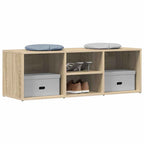 Zapatero de contrachapada color roble 105x35x35 cm