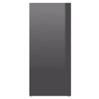 Armario auxiliar madera contrachapada gris brillo 97x32x72 cm