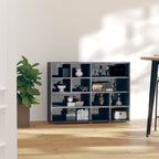 Armario auxiliar madera contrachapada gris brillo 97x32x72 cm