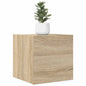Mueble de salón de pared blanco y roble Sonoma 30,5x30x30 cm