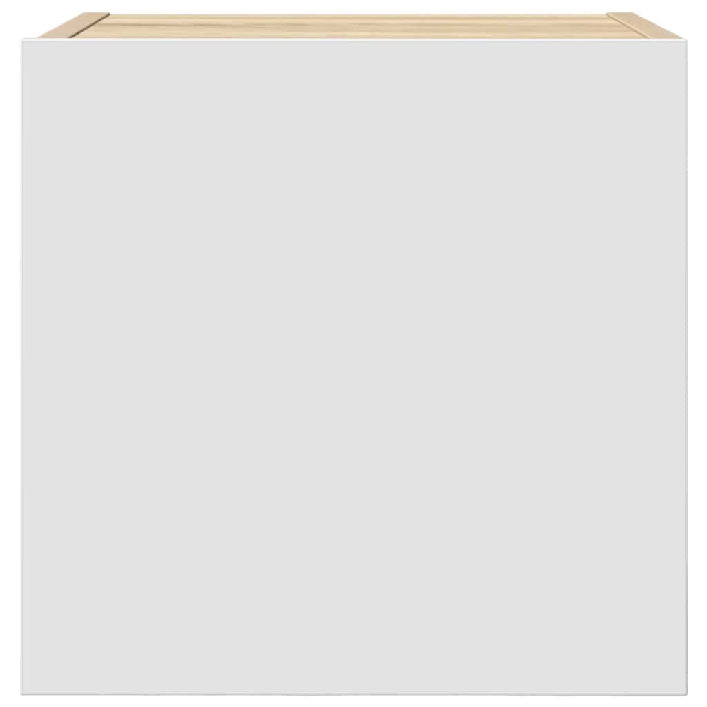 Mueble de salón de pared blanco y roble Sonoma 30,5x30x30 cm