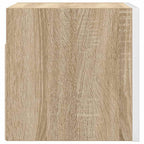 Mueble de salón de pared blanco y roble Sonoma 30,5x30x30 cm