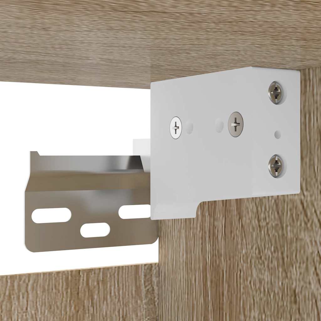 Mueble de salón de pared blanco y roble Sonoma 30,5x30x30 cm