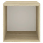 Armario de pared 2 uds madera blanco y roble sonoma 37x37x37 cm