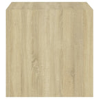 Armario de pared 2 uds madera blanco y roble sonoma 37x37x37 cm