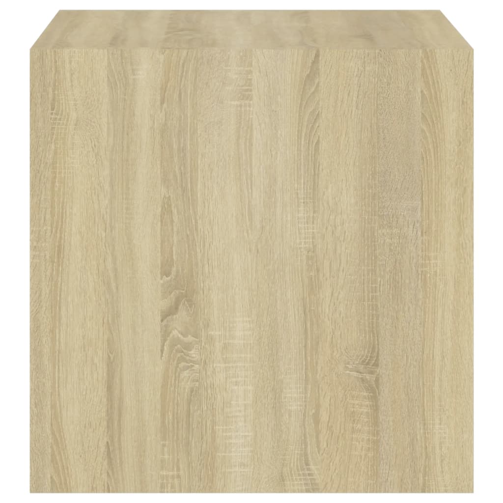 Armario de pared 2 uds madera blanco y roble sonoma 37x37x37 cm