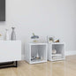 Mueble de TV 2uds madera contrachapada gris hormigón 37x35x37cm