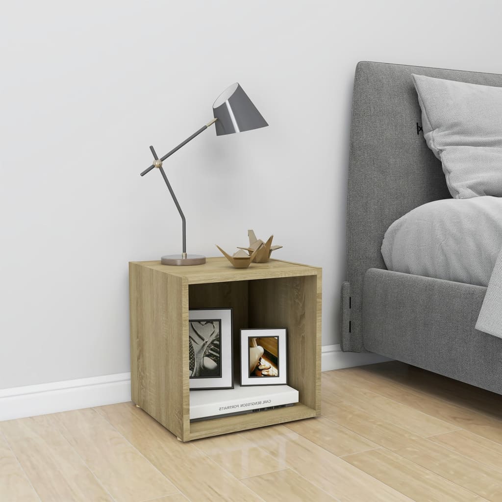 Mueble de TV madera de ingeniería hormigón 88,5x27,5x30,5 cm