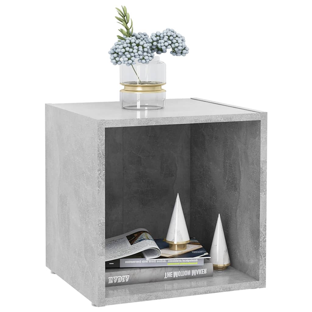 Mueble de TV 2uds madera contrachapada gris hormigón 37x35x37cm