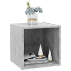 Mueble de TV 2uds madera contrachapada gris hormigón 37x35x37cm