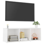Mueble de TV madera contrachapada blanco 107x35x37 cm