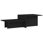 Mesa de centro de madera contrachapada negro 111,5x50x33 cm