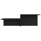 Mesa de centro de madera contrachapada negro 111,5x50x33 cm