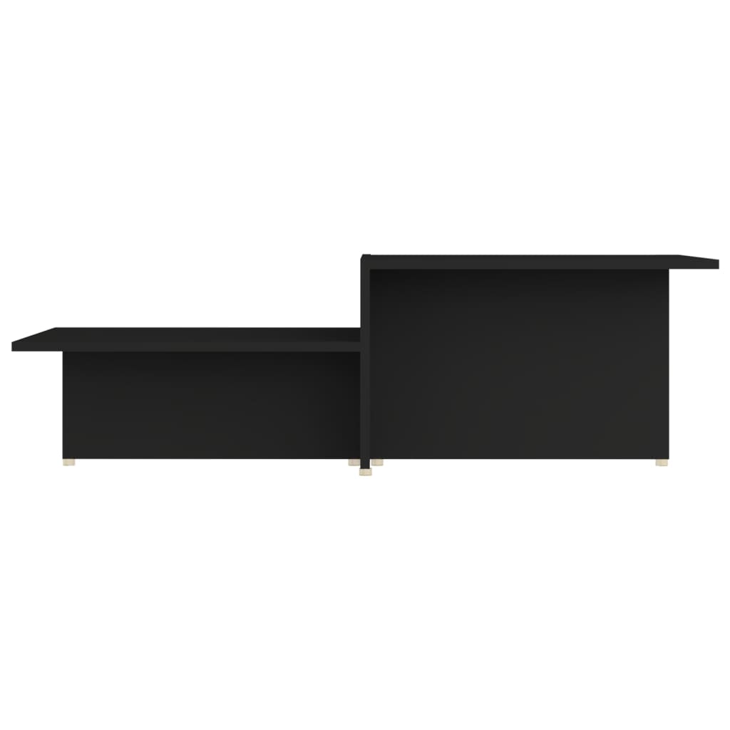 Mesa de centro de madera contrachapada negro 111,5x50x33 cm