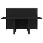Mesa de centro de madera contrachapada negro 111,5x50x33 cm