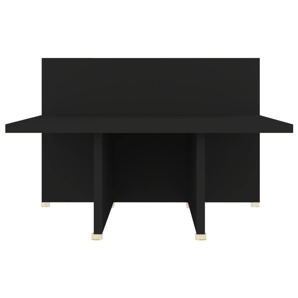 Mesa de centro de madera contrachapada negro 111,5x50x33 cm