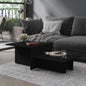 Mesa de centro de madera contrachapada negro 111,5x50x33 cm