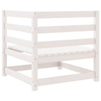 Sofás de esquina de jardín 2 uds blanco madera maciza de pino