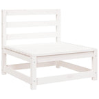 Set de salón de jardín de 2 piezas blanco madera maciza de pino