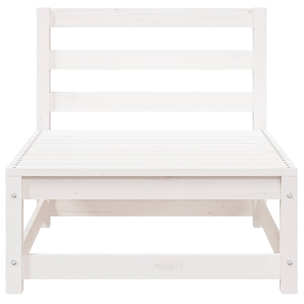 Set de salón de jardín de 2 piezas blanco madera maciza de pino