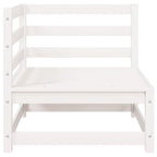 Set de salón de jardín de 2 piezas blanco madera maciza de pino