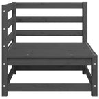 Juego de muebles de jardín 2 piezas gris madera maciza de pino