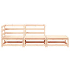 Juego de muebles de jardín 3 piezas madera maciza de pino
