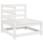 Set de salón de jardín de 3 piezas blanco madera maciza de pino