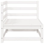 Set de salón de jardín de 3 piezas blanco madera maciza de pino