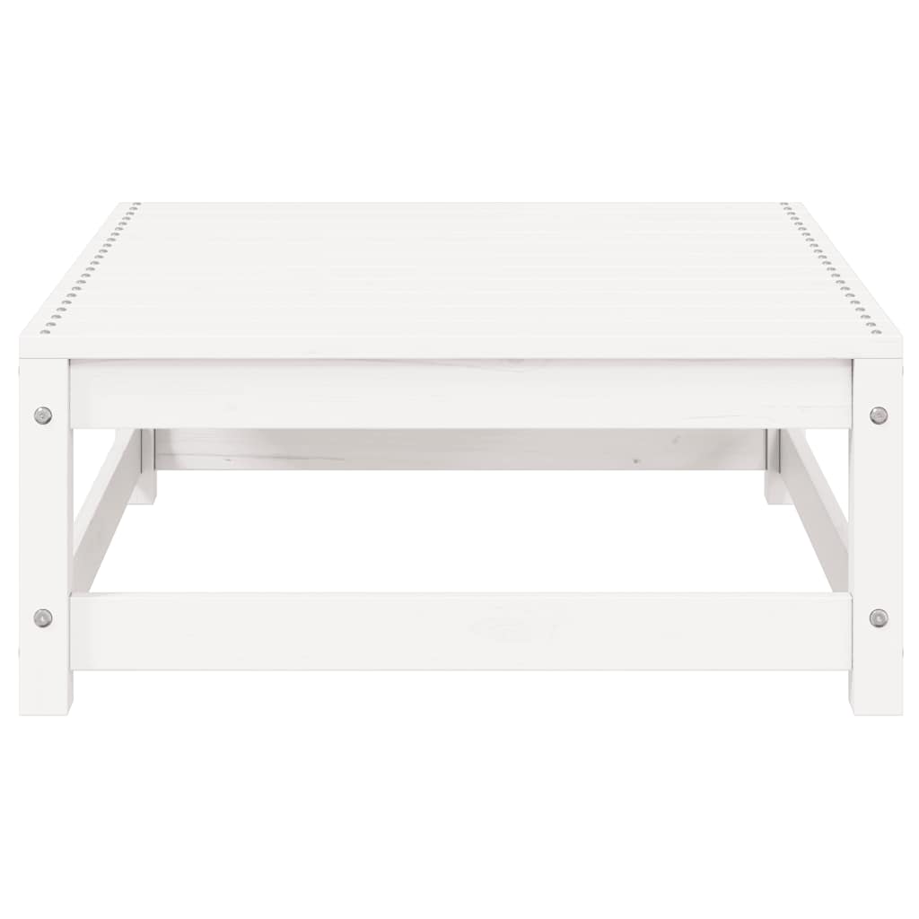 Set de salón de jardín de 3 piezas blanco madera maciza de pino